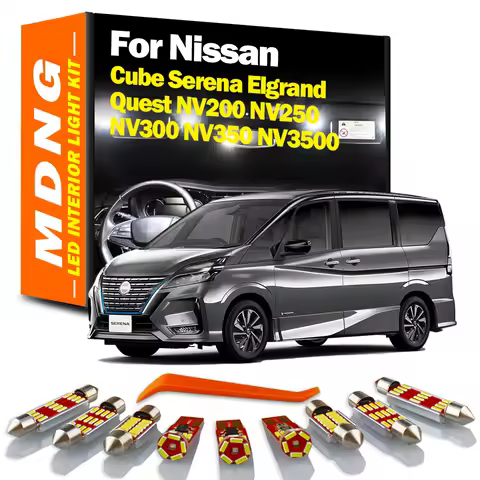 LED Interior Car Light Kit For Nissan Elgrand E50 E51 E52 Cube Z11 Z12 Serena C25 C26 C27 Quest NV20