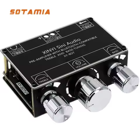 SOTAMIA Bluetooth 5.1 Dual NE5532 Preamplifier Tone Board Tweeter Bass Tone Control Home Theater Aud