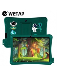 Wetap 兒童平板電腦 Android 11 2+32 Gb 幼兒平板電腦 1024x600 Ips 觸控平板電腦 附兒童保護殼(綠色)