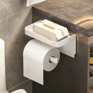 HW061-Drilling-Free Toilet Tissue Paper Holder Wall Mounted Toilet Crochet Roll Mobile Phone Holder