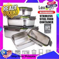 LEXNGO Microwavable Safe Leak-proof Stainless Steel SUS316L Food Storage Container Meal Prep Food Co