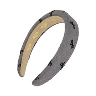 【L. ERICKSON 官方旗艦】 蝴蝶結刺繡厚髪箍 ||經典灰 ||