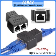 RJ45 to 2 Way RJ45 Splitter Connector Dual LAN Ethernet Socket 8P8C Extender Plug Cable