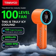TRANYOO FF01 Kipas Tangan Mini 6000RPM 6000mAh Paparan Digital 100 Speed Portable Travel Office Outd