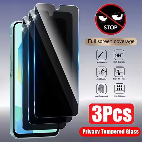 3Pcs Privacy Glass For Samsung Galaxy M32 M42 M52 F42 F52 5G A02 A02S A12 A72 M02 M02S M12 M22 M62 F