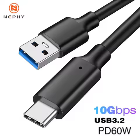 USB 3.2 10Gbps Type C Cable For iPhone 17 16 15 Pro Xiaomi Samsung 3A 60W Fast Charging Data Cord US