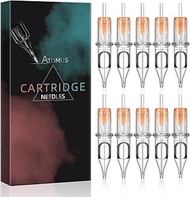 50pcs Mixed RS Tattoo Cartridge Needles, ATOMUS 10pcs of Each 3RS 5RS 7RS 9RS 11RS Round Shader Disp