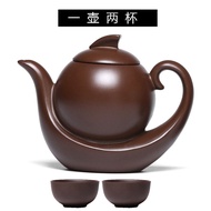 Yixing กาน้ำชาดินเหนียวแร่ดิบกาน้ำชาหยีซิงดินเหนียวสีม่วงทำมือเหมืองของแท้ Yixing ทำมือ