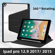 720 °Rotation Acrylic Case For iPad Pro 12.9 2017 Edition A1584 A1670 A1671 2015 1th 2rd Gen Flip St