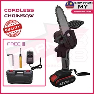 Trand88 Mesin Gergaji Cordless Chainsaw 42V Chainsaw Electric Pruning Saw Rechargeable Battery Mini 