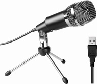 FIFINE USB Microphone, Plug and Play Home Studio USB Condenser Microphone for Skype, Recordings for YouTube, Google Voice Search, Games, for Windows and Mac-K668