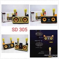 SDRD Portable Karaoke Speaker, Wireless Speaker with Microphone SD-301 OWL/305 CAT/306