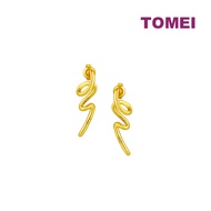 TOMEI Anastasia Curving Earrings, Yellow Gold 916