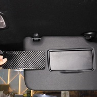 For Honda N-BOX JF3 JF4 2017-21 Car Roof Sun Visor Makeup Mirror Panel Decorative Sticker Soft Carbo