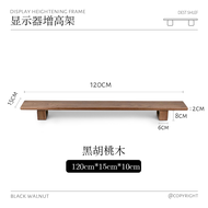 Black Walnut Wood Display Riser Desktop Computer Monitor Stand Storage Shelf Organizer Desk Accessor