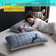 [Không Thấm Nước] 48X74 Cm 1 Cặp Vỏ Gối Chống Nước Vỏ Gối Dày Chống Thấm Nước Chống Bụi Chống Mạt Có