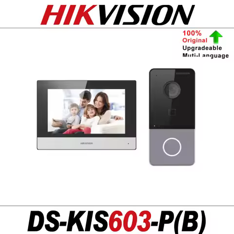 HIKVISION IP Video Intercom Kit DS-KIS603-P(B) For Villa/House Include DS-KV6113-WPE1*1&DS-KH6320-WT