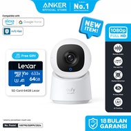 Eufy Security Indoor Camera C220/C210, 128GB/64GB SD Card for free, 2K/1080P Resolution Security Cam