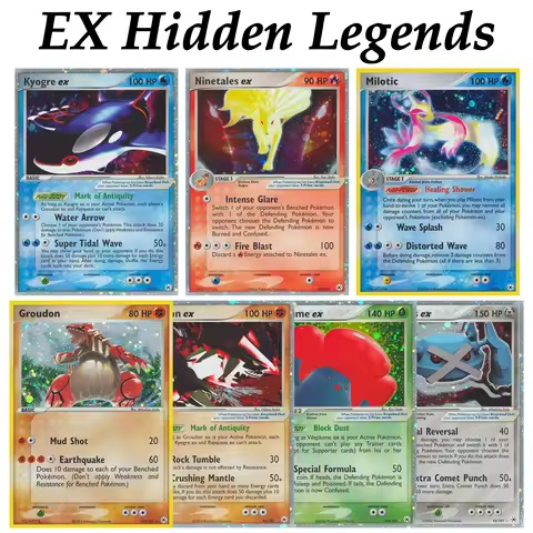 PTCG Pocket EX Hidden Legends Milotic Metagross Kyogre Vileplume Groudon Cosmos Holo SR UR Proxy Cla