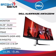 DELL 34" DELL ALIENWARE AW3423DW GAMING MONITOR / 3440x1440@175HZ / OLED / 1000NITS (HDR 400) / 0.1M