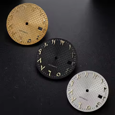 31mm NoLogo Classic Waffle Arabic Marker Dial Suitable For Seiko AP Royal Oak NH35 Automatic Movemen