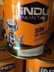 Sơn sắt mạ kẽm INDU Z91 màu nhũ đồng lon 800ml