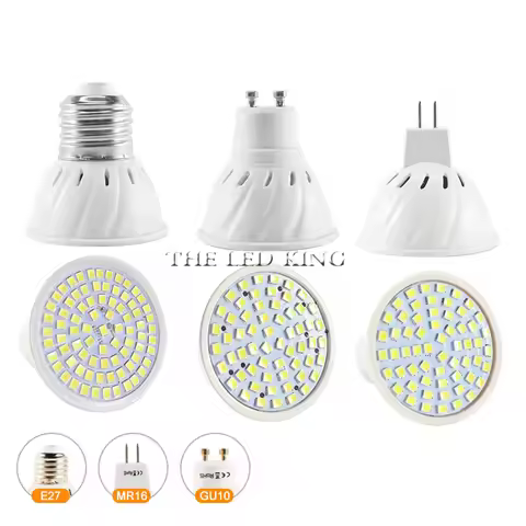 Super Bright Lampada LED Spotlight Bulb E27 MR16 GU10 220V Bombillas LED Lamp 48 60 80 LED 2835 SMD 
