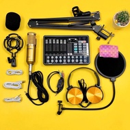 CHỌN BỘ THU ÂM LIVESTREAM ĐẦY ĐỦ MIC BM900-SOUND CARD H9 KÈM TAI ỐP VÀ CHÂN KẸP MÀNG LỌC BH 6 THÁNG