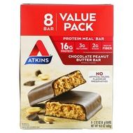 Atkins, Protein Meal Bar, Chocolate Peanut Butter, 8 Bars, 2.12 oz (60 g)