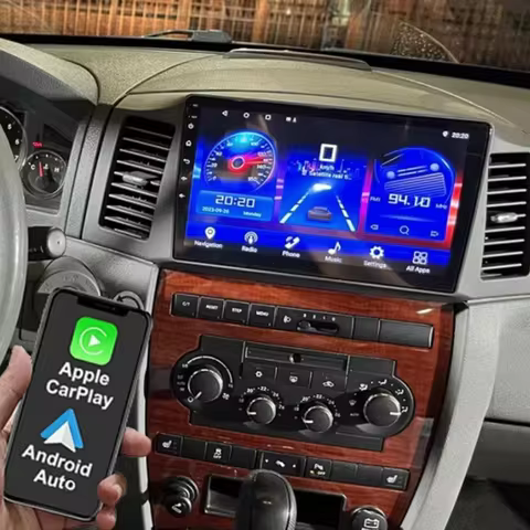 Android 15 Carplay Auto For JEEP Grand Cherokee WK 2004 2005 2006 2007 Multimedia Car Radio Navigati