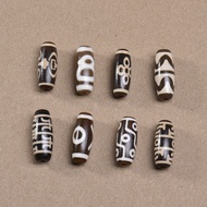 Natural Agate Dzi Beads – 5-Eye, 9-Eye, Lightning, Tiger Tooth, Fortune God – Loose Beads for DIY Je