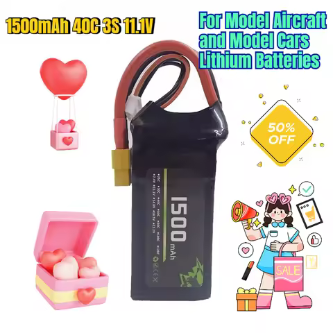1500mAh 40C 3S 11.1V for Model Aircraft and Model Cars Lithium Batteries