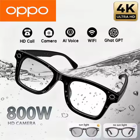 OPPO 4K HD AI Smart Glasses Photochromic Multifunction Bluetooth Calling Photo ChatGPT Music Control