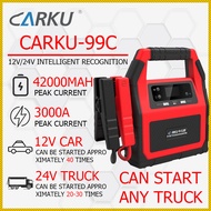 CARKU จั๊มสตาร์ท 12V&amp;24V 42000mAh Jump starter รถยนต์ จั้มสตาร์ท พกพา สามารถเริ่มต้นทุกชนิดของรถบรรทุกเครื่องจักรก่อสร้าง