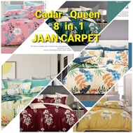 7IN1 QUEEN FITTED SHEET WITH COMFORTER SET CADAR QUEEN COTTON SET CADAR 2 TONE BEDSHEET SET