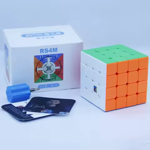 [ECube] MoYu RS4M 4x4x4 Speed Competition Cubes RS4 Magnetic Magic Cubo RS4M Antistress Puzzle cube 