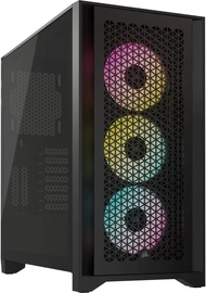 Corsair iCUE 4000D RGB Mid-Tower Case - 3X AF120 RGB Elite Fans - Lighting Node PRO Controller - Hig
