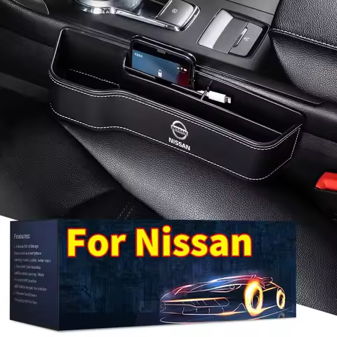 Car Seat Gap Storage Box Accessories Organizer For Nissan Nismo X-trail Almera Qashqai Tiida Patrol 
