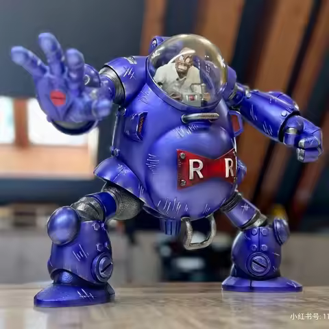 original Dragon Ball 32cm Fj Model Red Belt Robot Red Silk Army Robot Alloy Can Carry Shf Dolls Desk