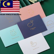 INS Minimalist Animals Bronzing Greeting Cards Set (Envelope + Card + Sticker) Packaging Gift Idea X