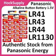 [MOQ 10pcs] Panasonic LR41(192) LR43(186) LR44(A76) LR1130(189) Battery Alkaline Battery 1.5V [Authe