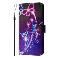 Xiaomi Poco C75 Case Cute Painted Pattern Flip Phone Case for Xiaomi Poco C65 Case Poco C55 Poco C61