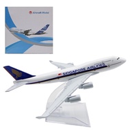 Diecast Pesawat terbang SQ Singapore Airlines Boeing 747 B747 Aircraft