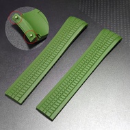 For Patek Philippe Aquanaut 5164A 5167A 5167R Green High Qualtiy Cruved Rubber WatchBand Strap