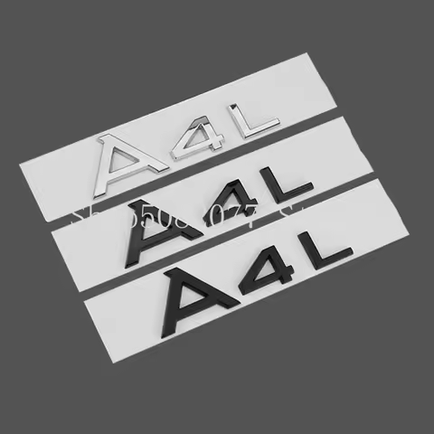 Trunk Fender Letters Emblem for A3 A4L A5 A6L A7 A8L Q2L Q3 Q5L Q7 V6T V8T V10 Car Styling Badge ABS