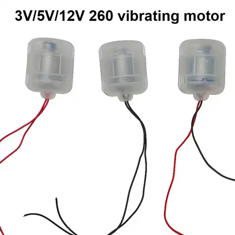 1Pcs Powerful Vibration 260 Motor DC Motor with Housing 3V 5V 12V Vibration Motor 260 Vibrator Massa
