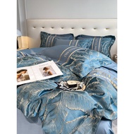 Four-piece European-style Bedding Set with Fitted Sheet, Duvet Cover, and Luxury Comforter160High-en