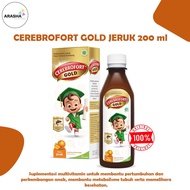 CEREBROFORT GOLD RASA JERUK 200 ML Multivitamin Anak/Vitamin Kecerdasan Otak Anak/Vitamin Pertumbuha