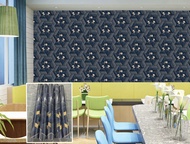 Wallpaper Dinding Sticker Ruang Tamu Kamar Motif Gelombang Mewah 45 cm X 10 m