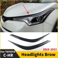 Sport Front Headlight Eyebrow Brow Cover Exterior Part For TOYOTA CHR C-HR 2015-2022 Tuning Accessories Wide Body Kit Refit Trim